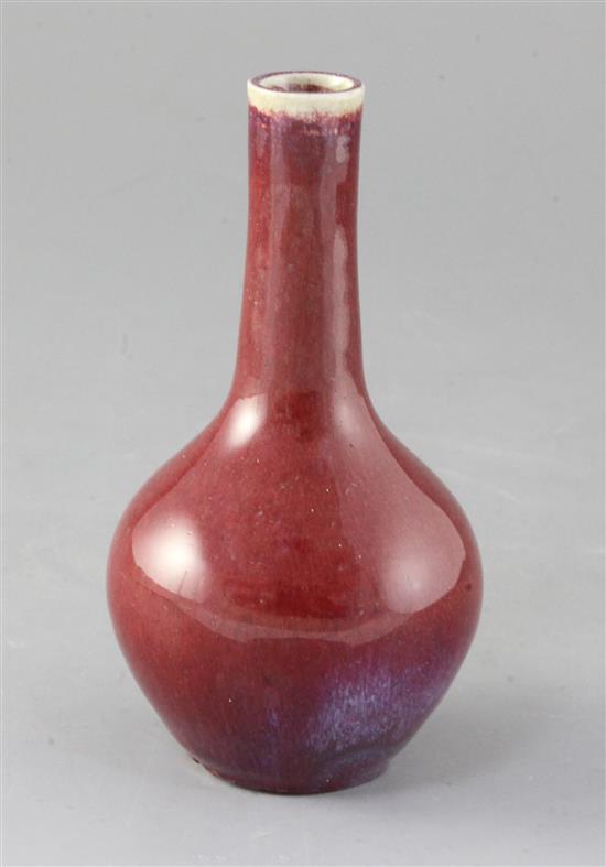 A Chinese flambe bottle vase, 18th/19th century, 15cm high